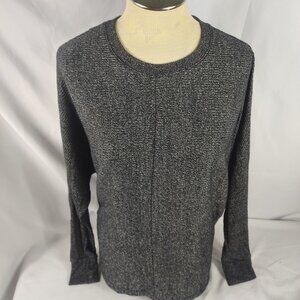 Time And Tru Womens Pullover Knit Top Long Sleeve Loose Fit Black Size Small